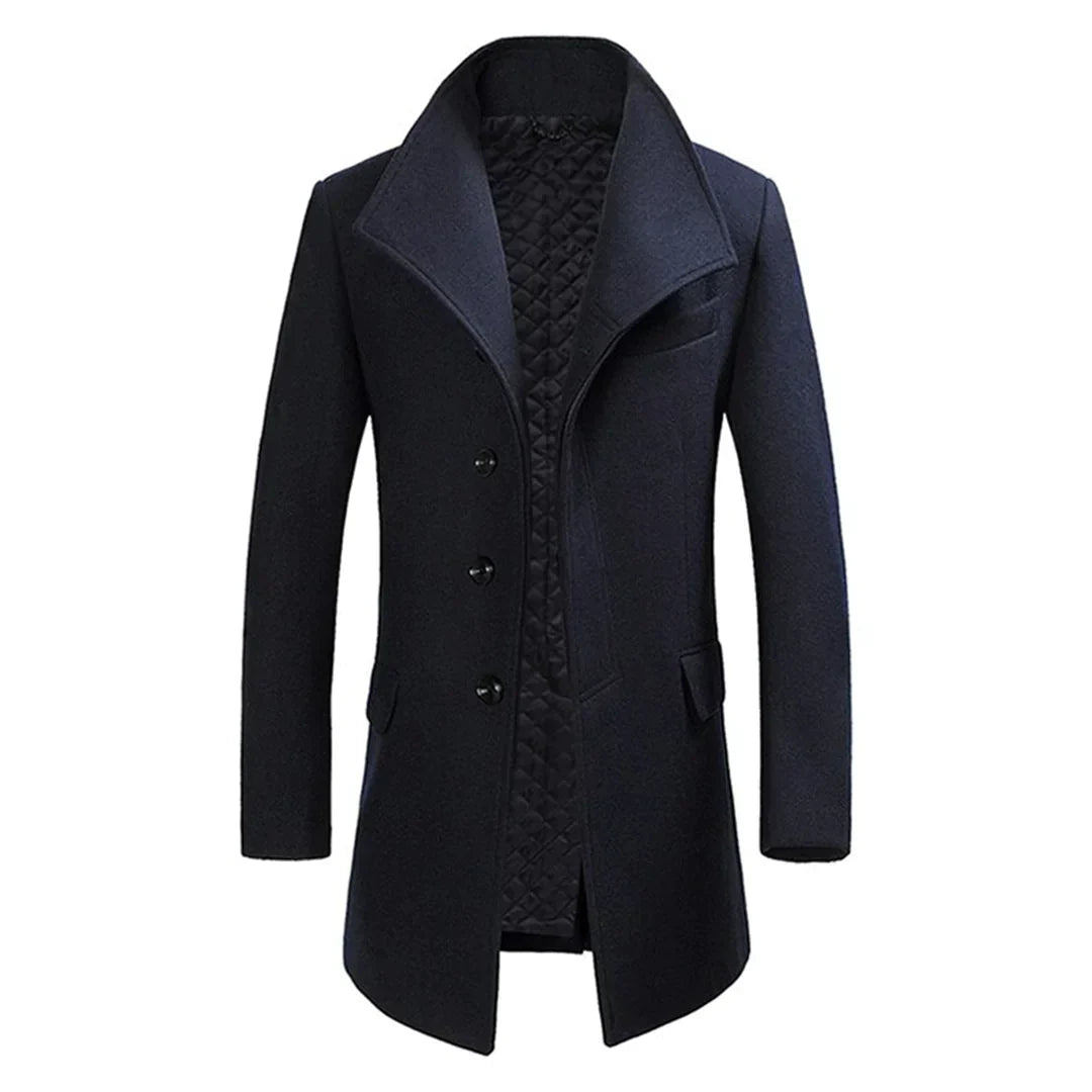 Écharpe Manteau Femme Mélange Laine Élégant Coupe Cintrée