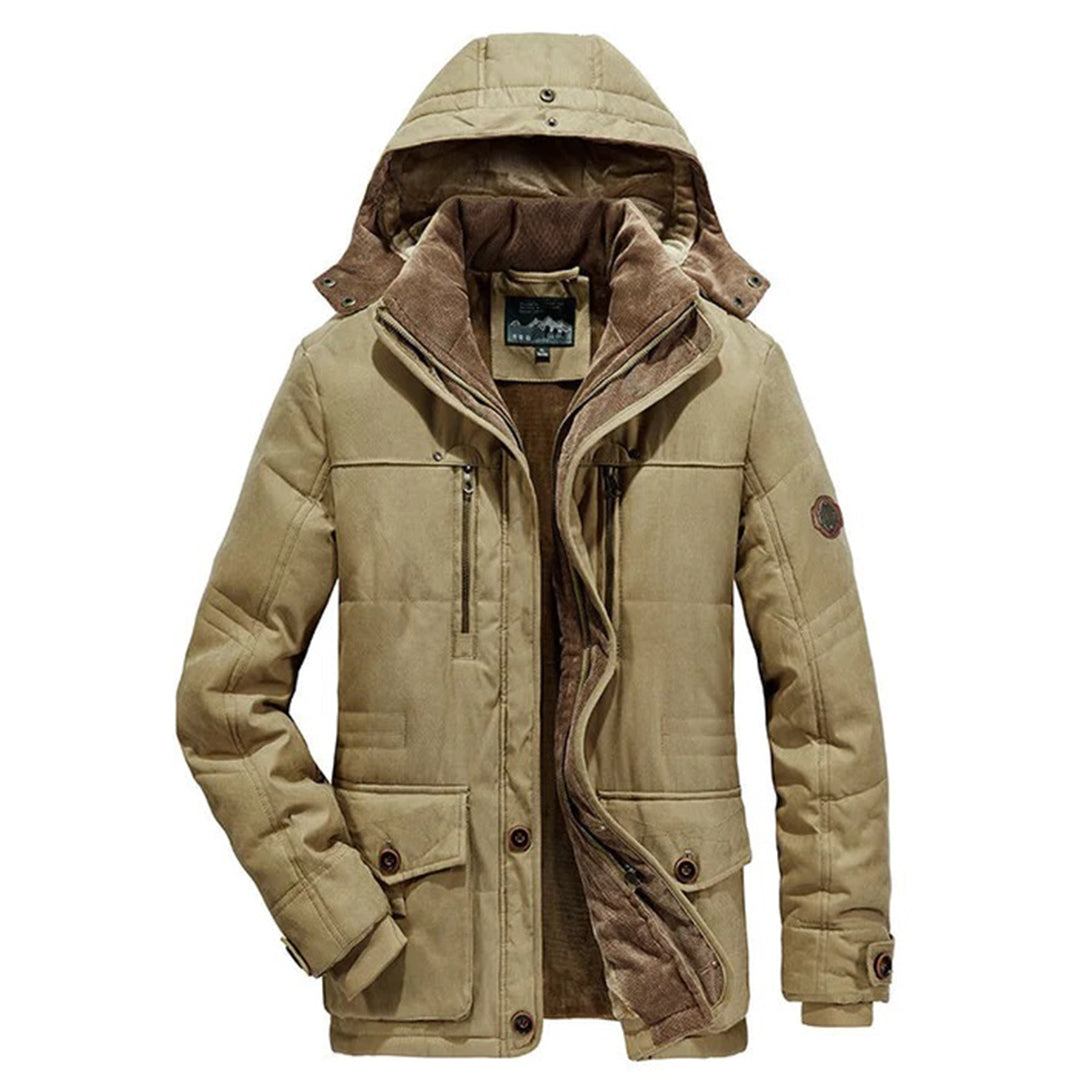 Parka d'hiver pour hommes, chaud et isolant, avec capuche