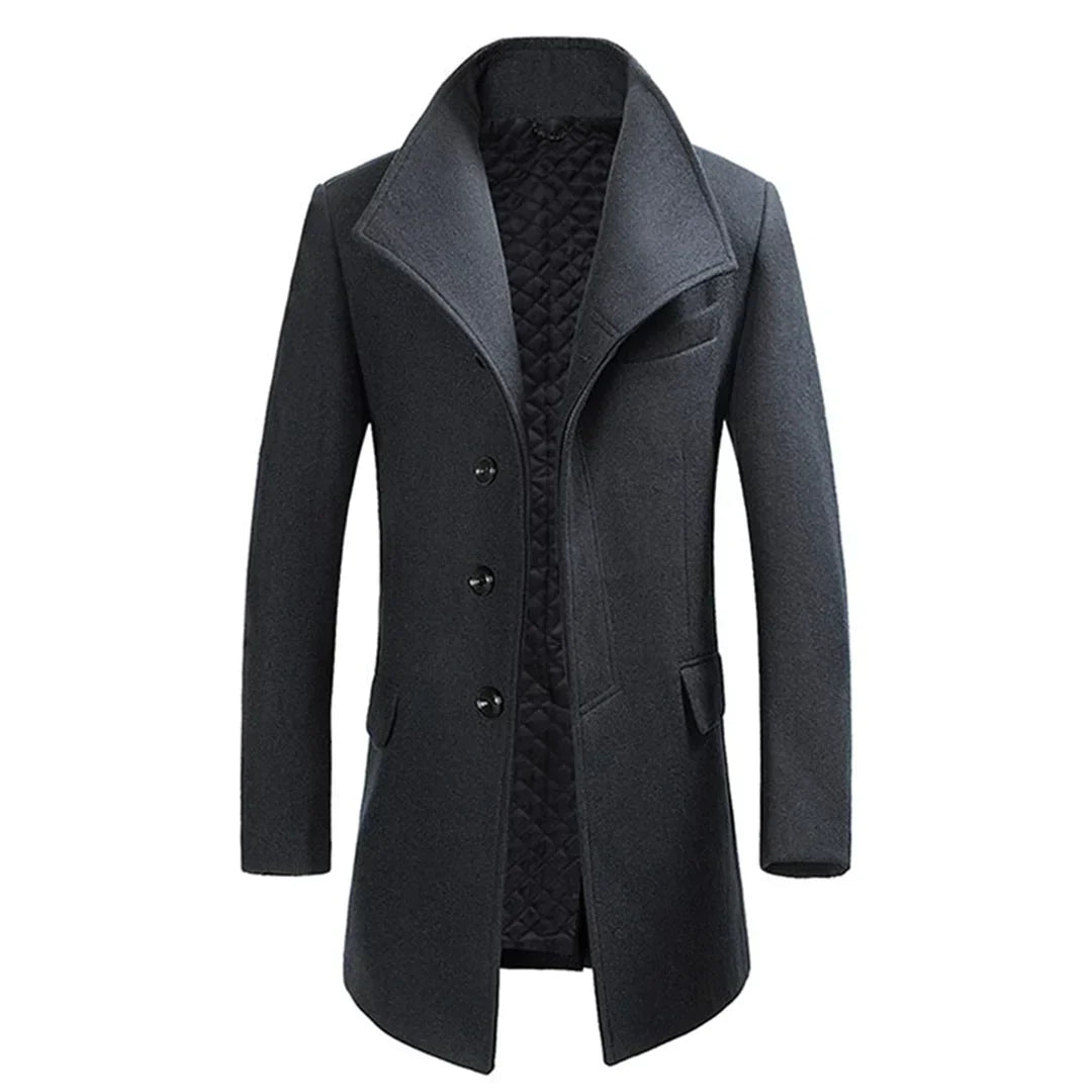 Écharpe Manteau Femme Mélange Laine Élégant Coupe Cintrée