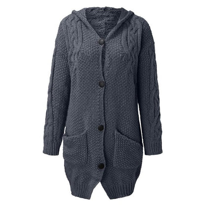 Kapuzenmantel Lässig Winter Trend - IdealeKleiden