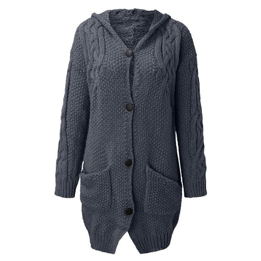 Kapuzenmantel Lässig Winter Trend - IdealeKleiden