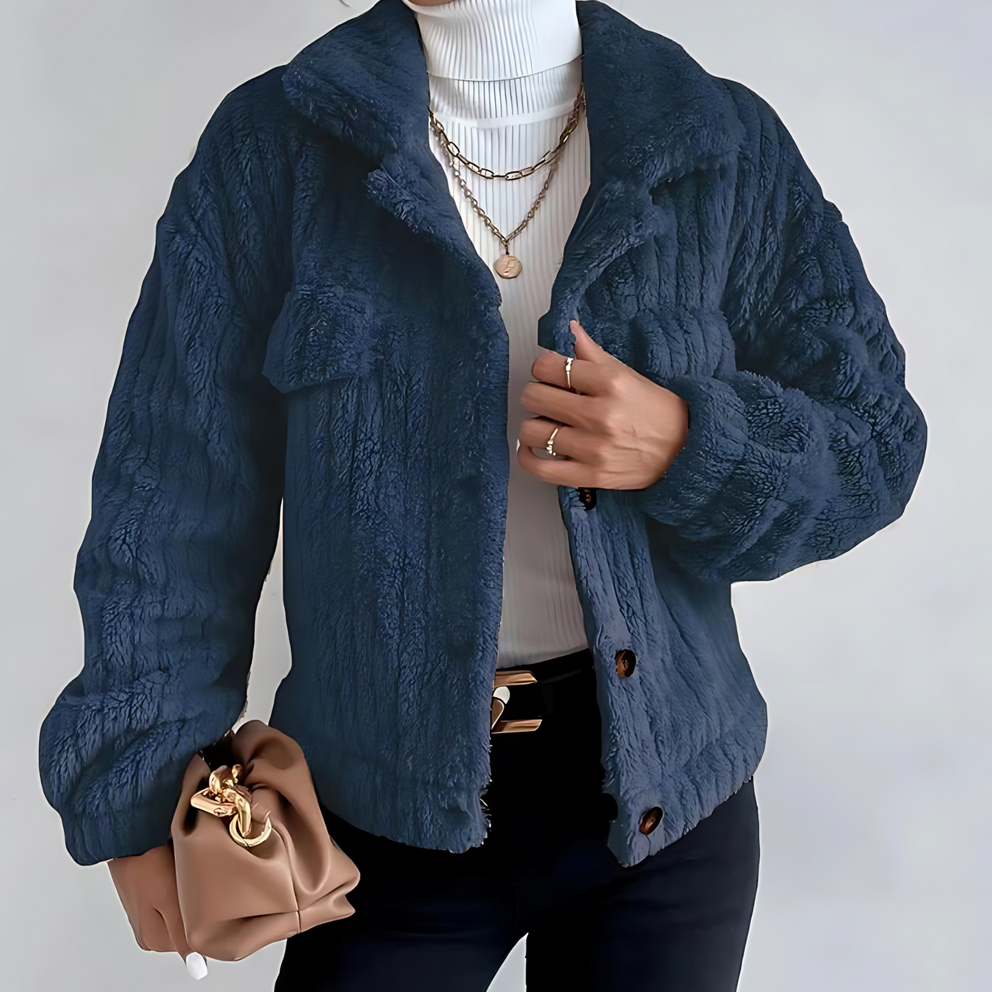 Veste teddy souple chaude et douillette pour l'hiver