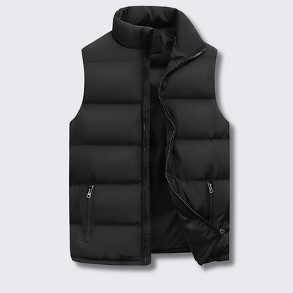 Doudoune sans manches pour hommes – Veste d'hiver zippée