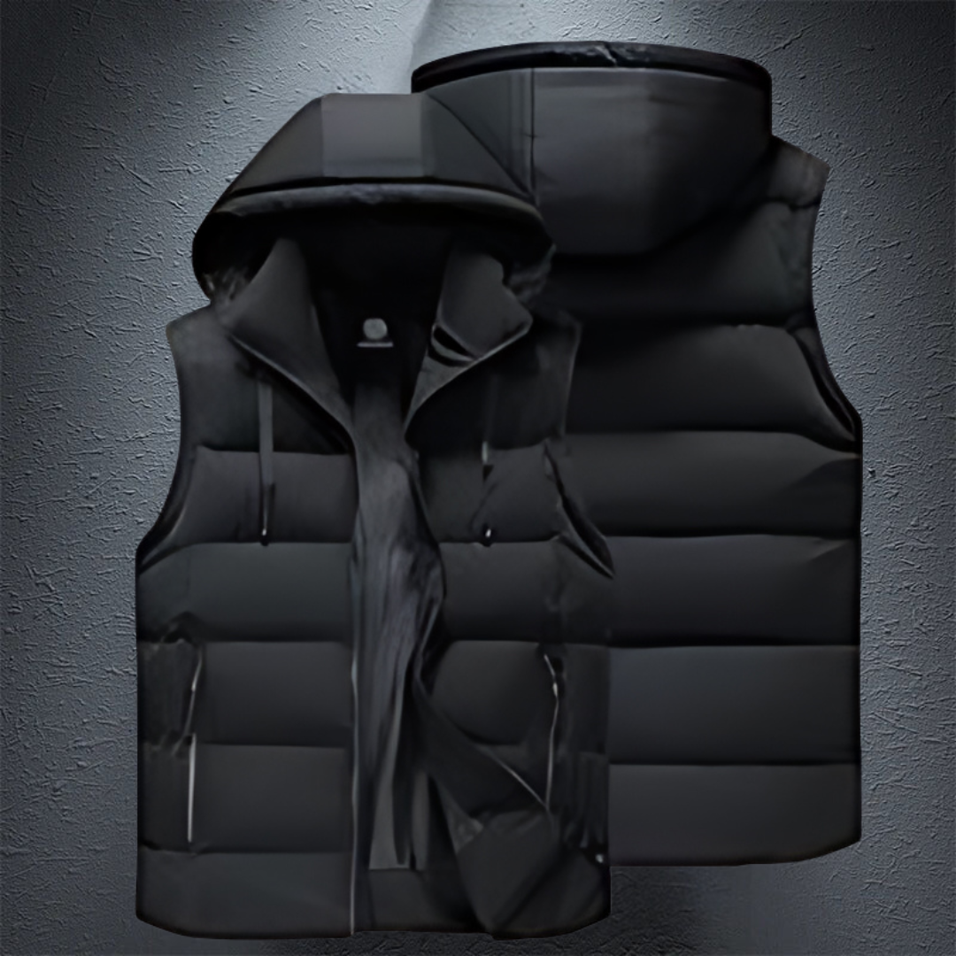 Gilet d'hiver pour hommes à capuche et chaud