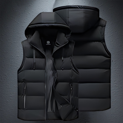 Gilet d'hiver pour hommes à capuche et chaud