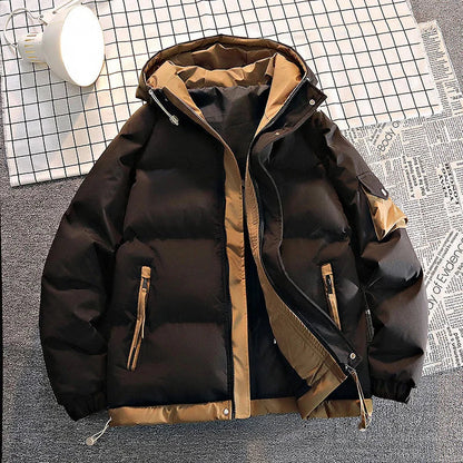 Veste d'hiver chaude à capuche pour homme