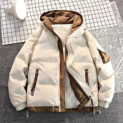 Veste d'hiver chaude à capuche pour homme