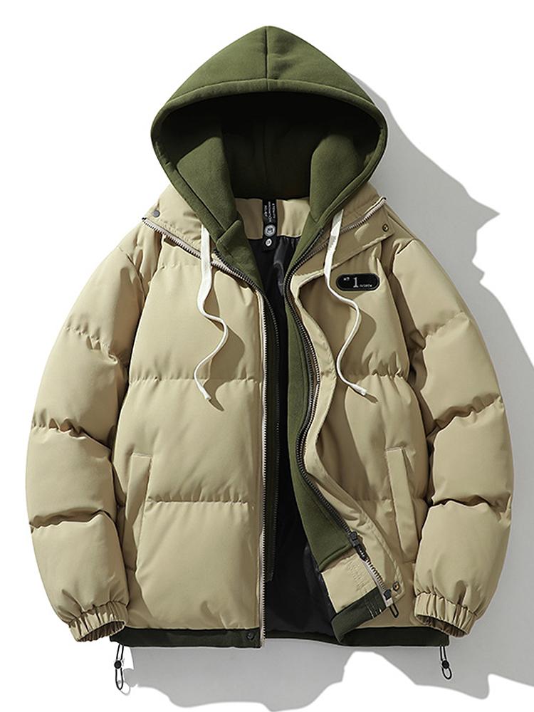 Doudoune matelassée à capuche pour homme