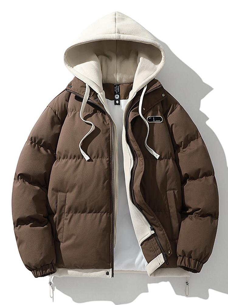 Doudoune matelassée à capuche pour homme