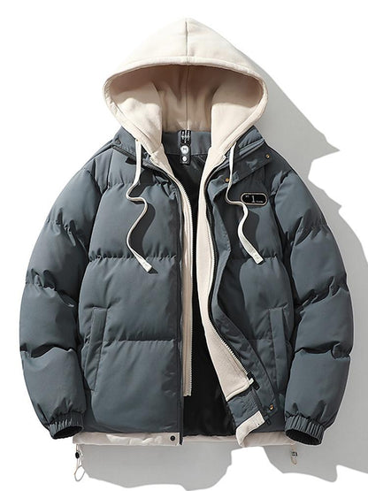 Doudoune matelassée à capuche pour homme