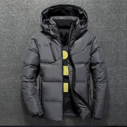 Veste isolante chaude à capuche pour homme