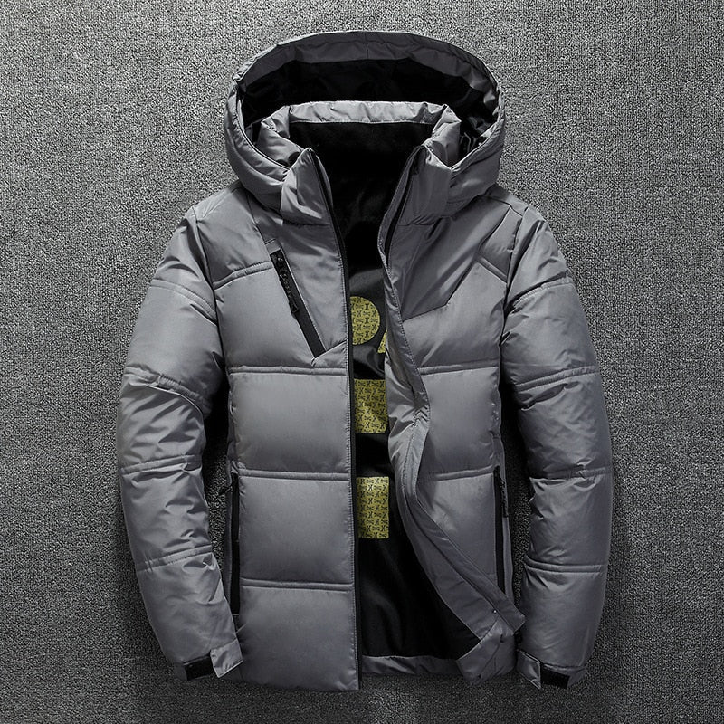 Veste isolante chaude à capuche pour homme