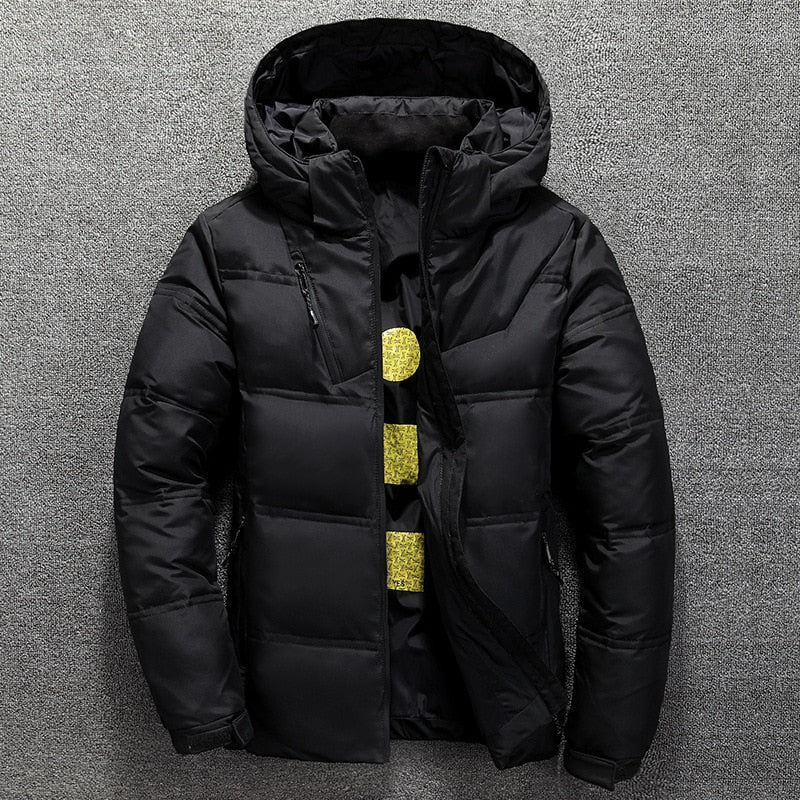 Veste isolante chaude à capuche pour homme