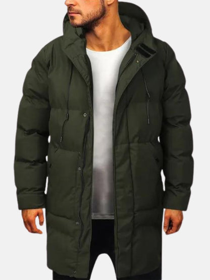 Parka d'hiver pour hommes chaud à capuche isolant