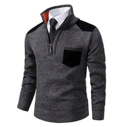 Pull homme moderne à demi-zip
