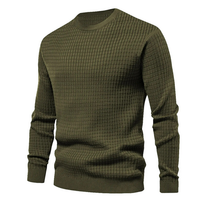 Pull pour homme - Manches longues - Col rond - Coton
