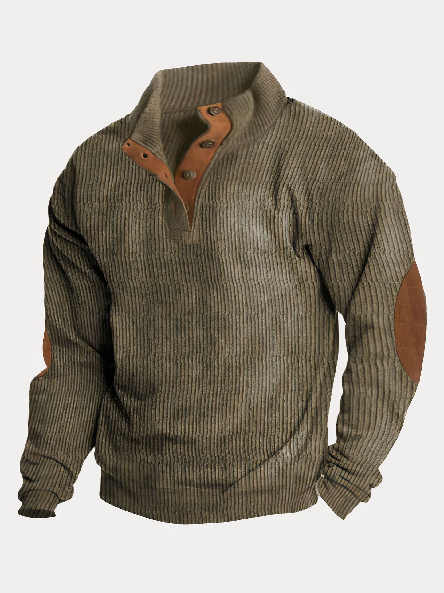 Herren Pullover Sportlich Mit Knöpfen - IdealeKleiden