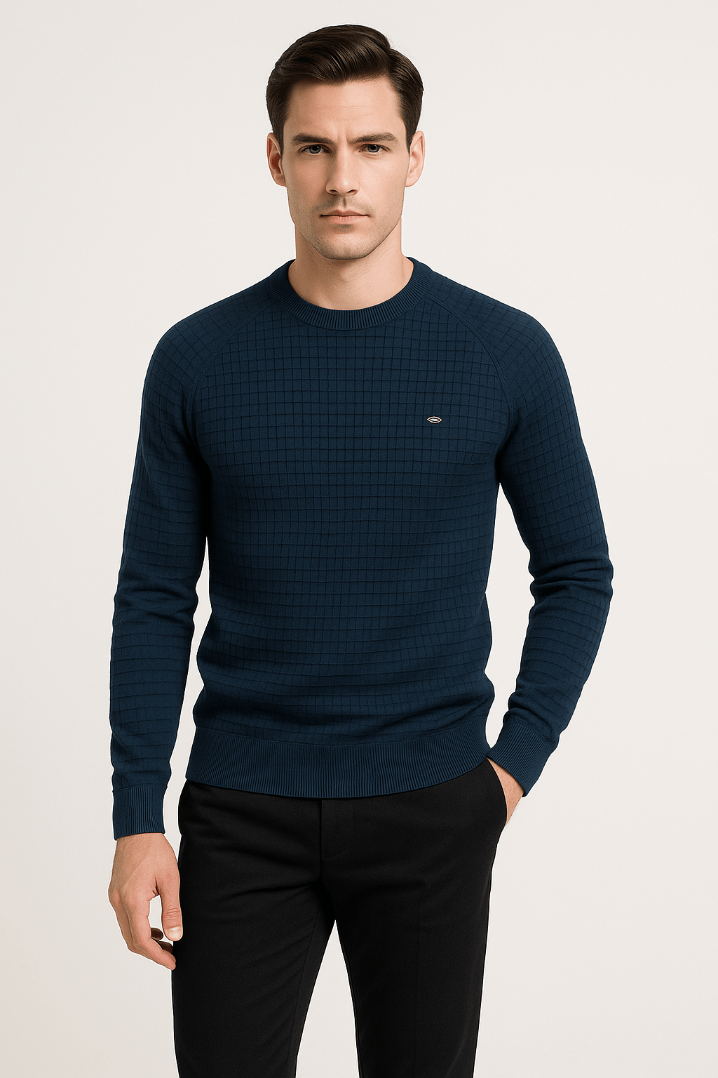Herren Sweatshirt Langarm Rundhals Pullover - IdealeKleiden