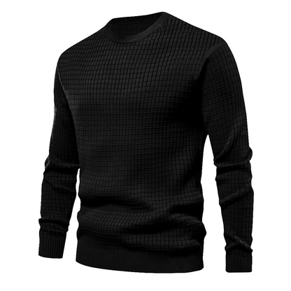 Pull-over à carreaux à manches longues pour hommes