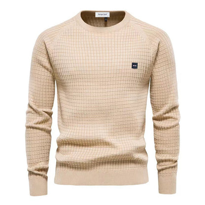 Pull-over homme à manches longues et col rond