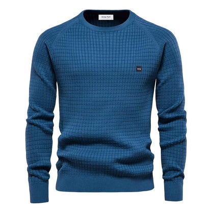 Pull-over homme à manches longues et col rond