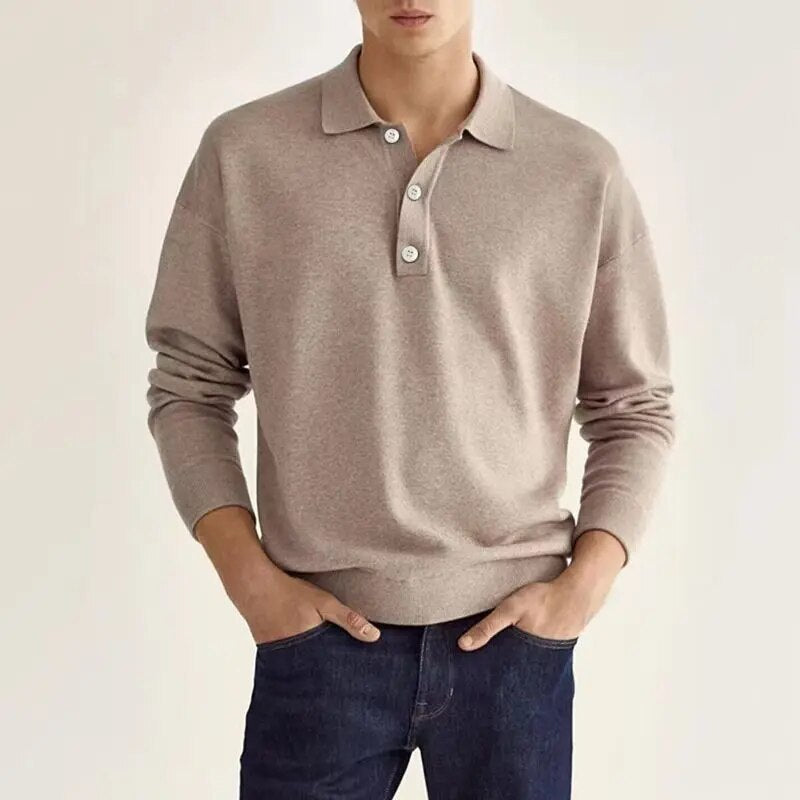 Pull en tricot à manches longues pour hommes
