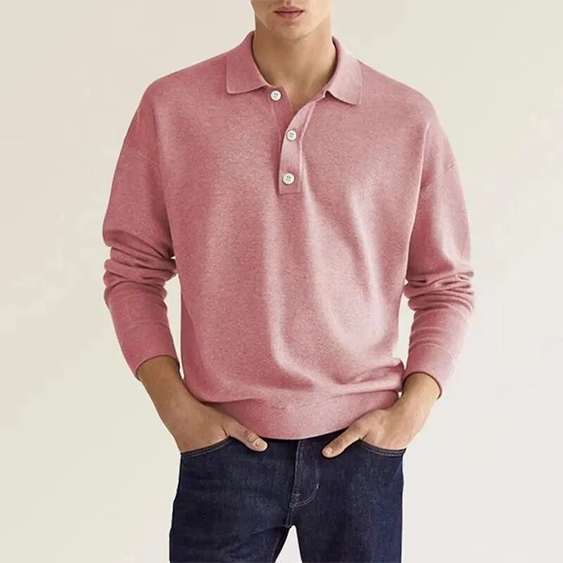 Pull en tricot à manches longues pour hommes