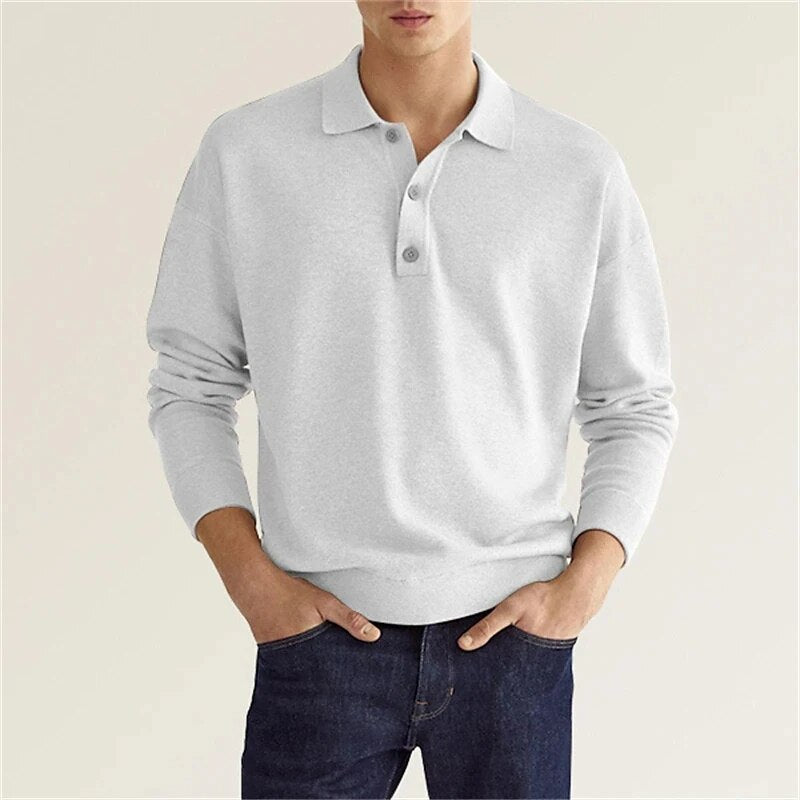 Pull en tricot à manches longues pour hommes
