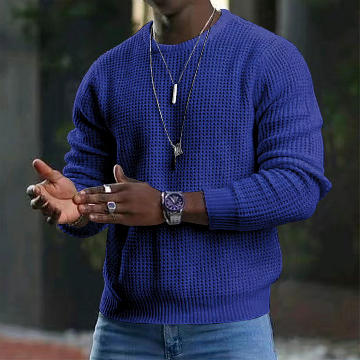 Pull homme col rond manches longues chaud