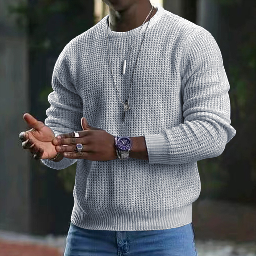 Pull homme col rond manches longues chaud
