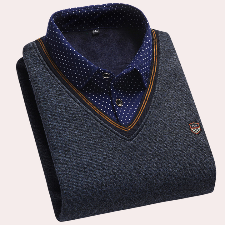 Pull homme, col en V