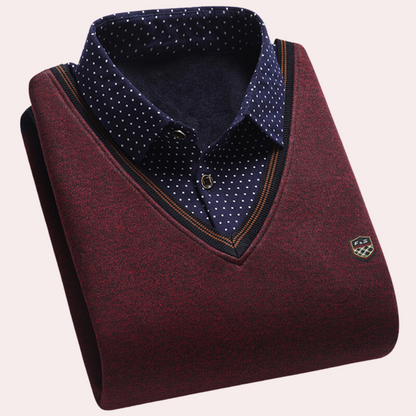 Pull homme, col en V