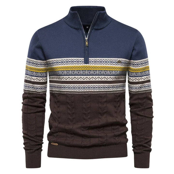 Pull moderne zippé pour homme