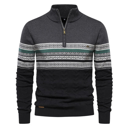 Pull moderne zippé pour homme