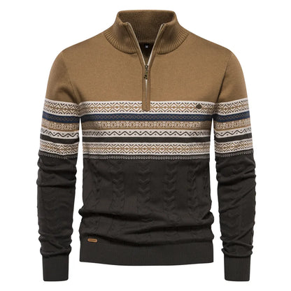 Pull moderne zippé pour homme