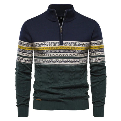 Pull moderne zippé pour homme