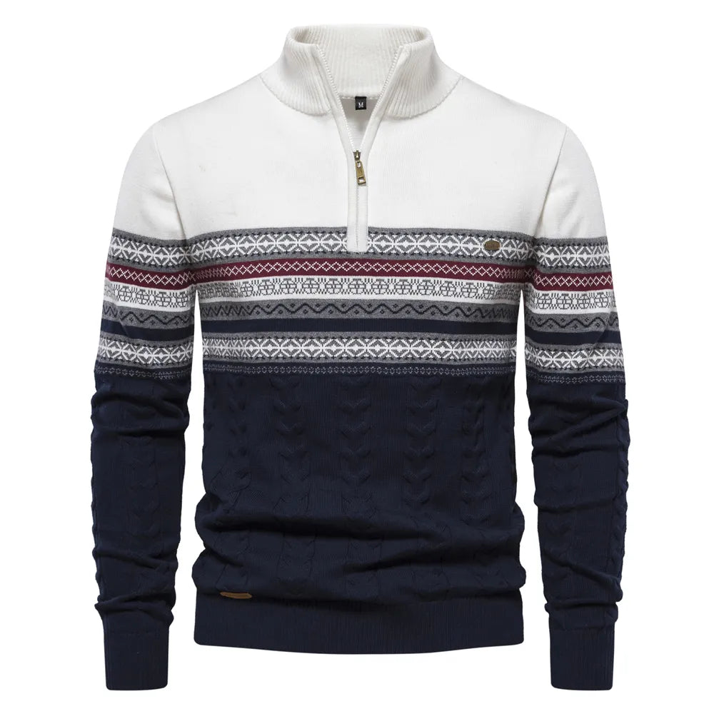 Pull moderne zippé pour homme