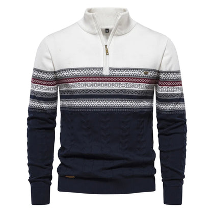 Pull moderne zippé pour homme