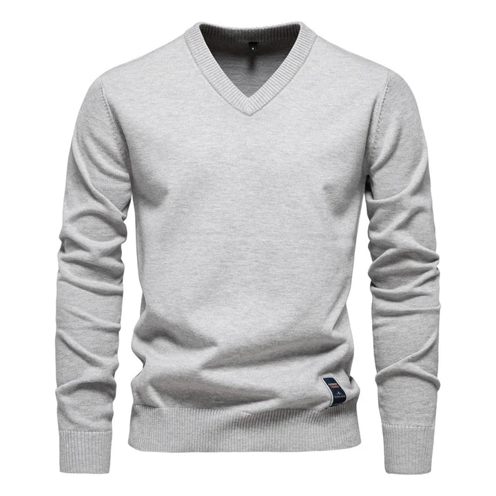 Pull col V classique pour homme, coupe moderne