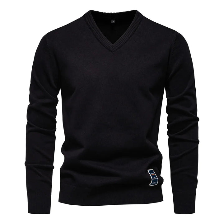 Pull col V classique pour homme, coupe moderne