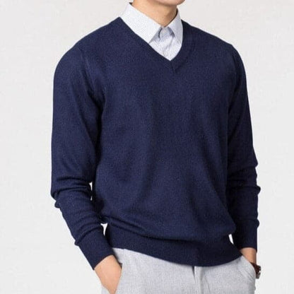 Pull-over homme col en V simple et élégant