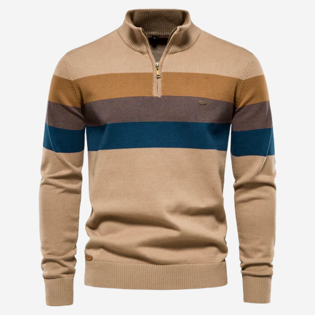 Herren Strickpullover Gestreift Vintage Style - IdealeKleiden