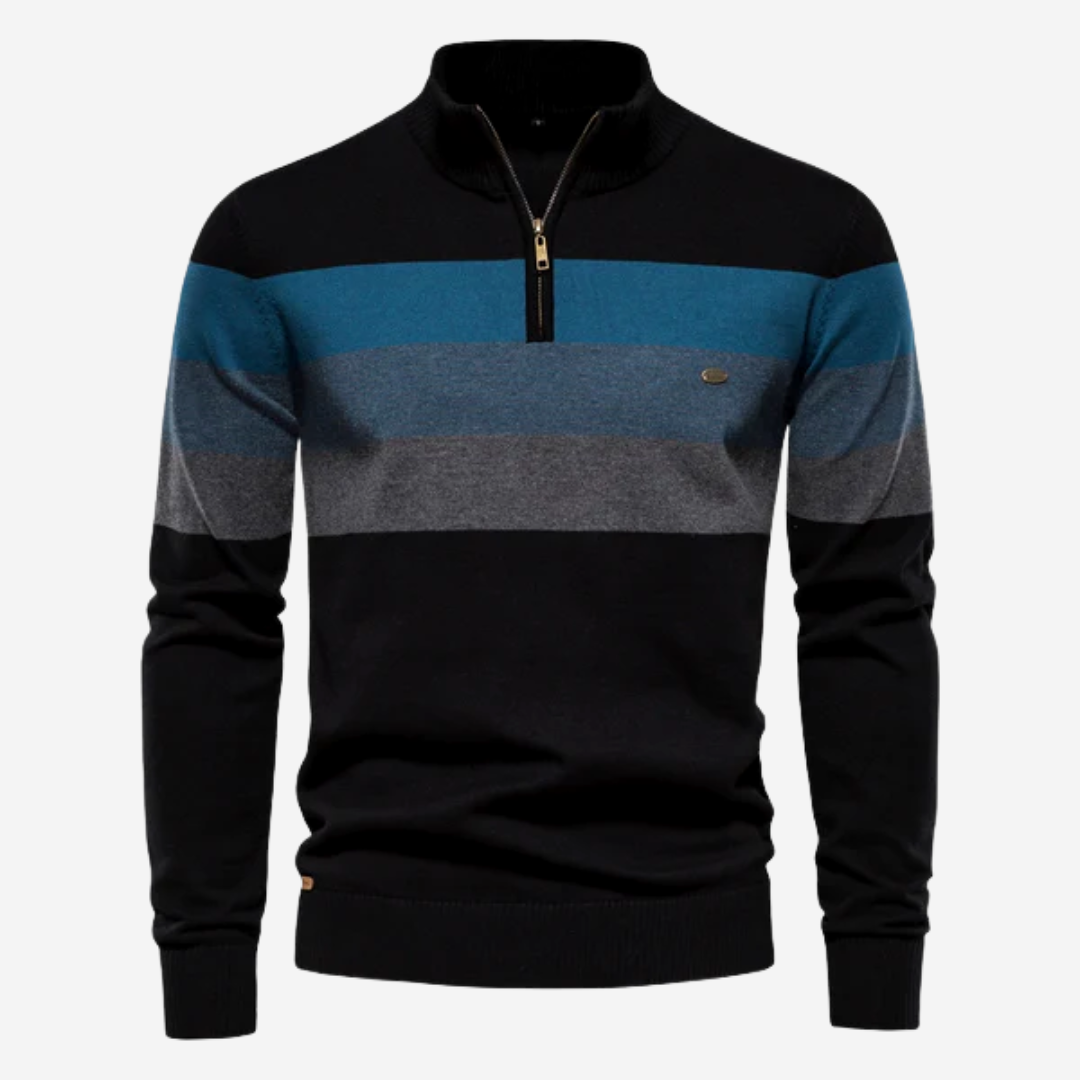 Pull tricoté rayé vintage pour homme