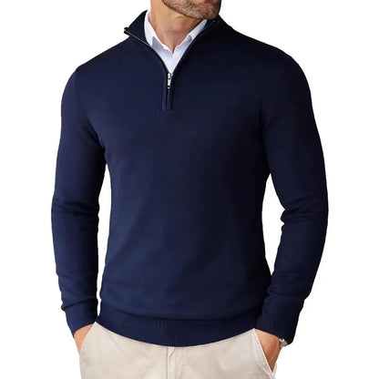 Pull-over homme moderne à quart de zip