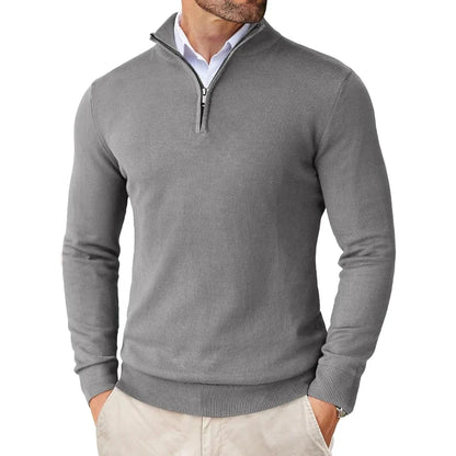 Pull-over homme moderne à quart de zip