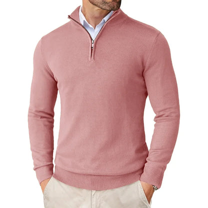 Pull-over homme moderne à quart de zip