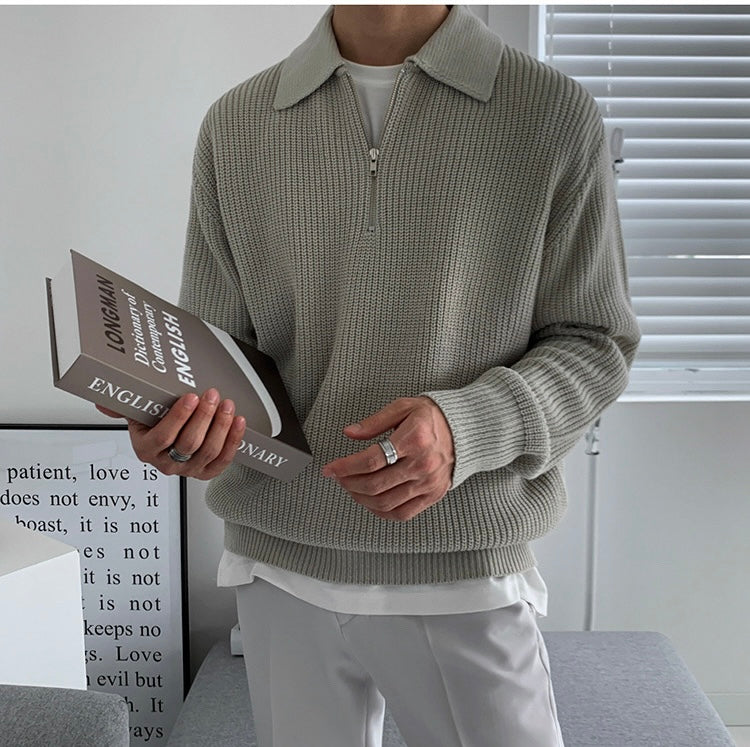 Pull homme moderne à quart de zip