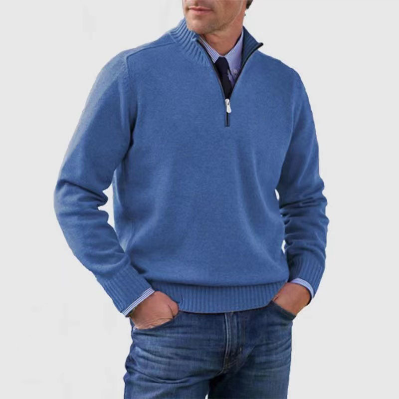 Pull homme moderne semi-zippé