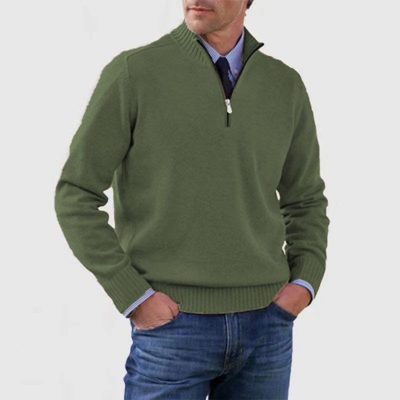 Pull homme moderne semi-zippé