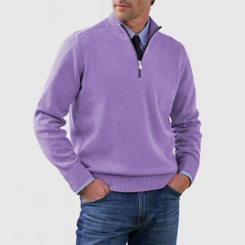 Pull homme moderne semi-zippé
